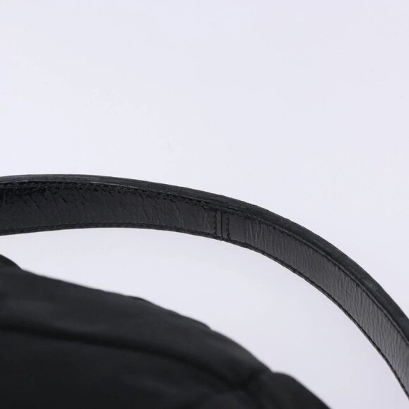 PRADA Shoulder Bag Nylon Black Gold Auth ki5865 - Picture 9 of 16